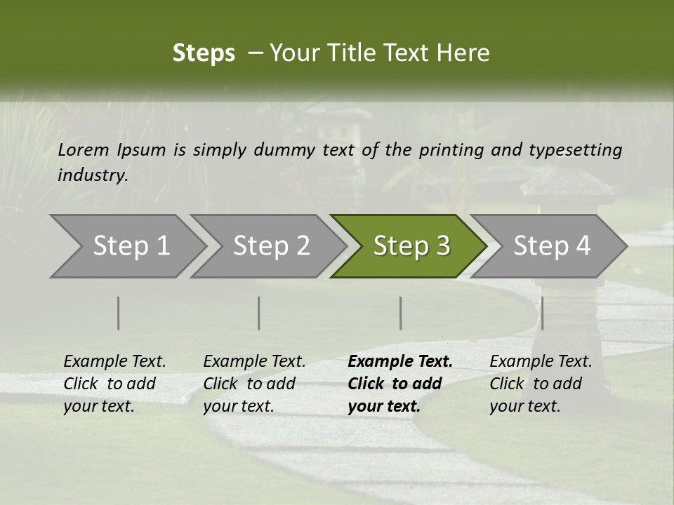 A Stone Path With A Lantern In The Middle Of It PowerPoint Template