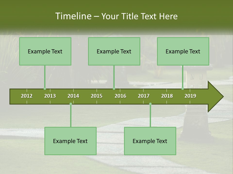 A Stone Path With A Lantern In The Middle Of It PowerPoint Template