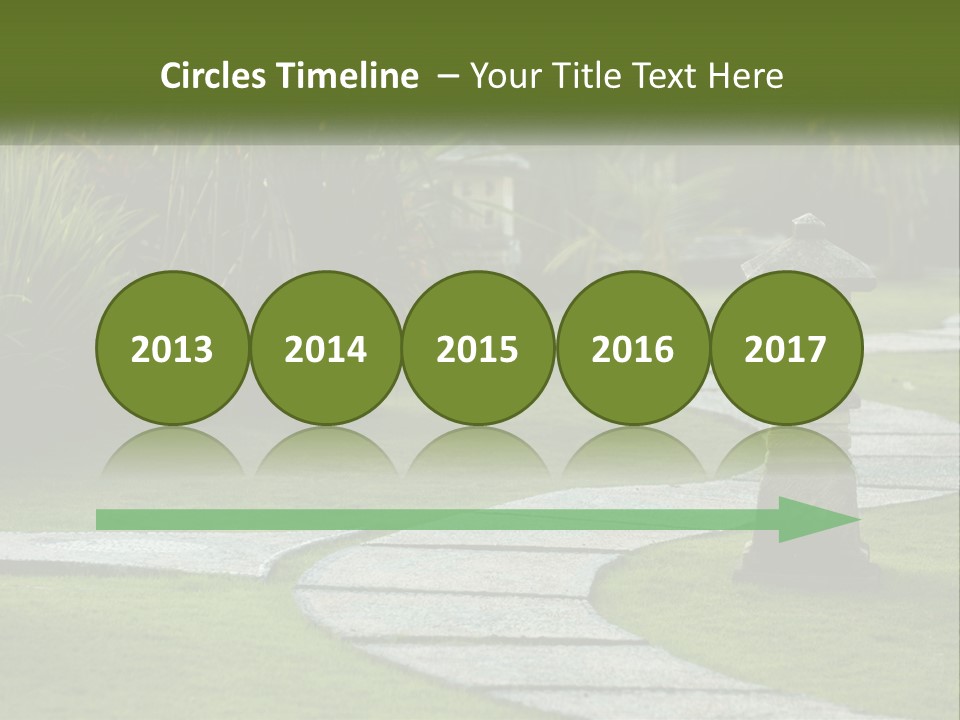 A Stone Path With A Lantern In The Middle Of It PowerPoint Template