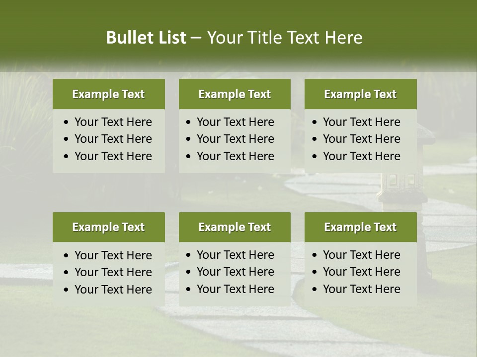 A Stone Path With A Lantern In The Middle Of It PowerPoint Template