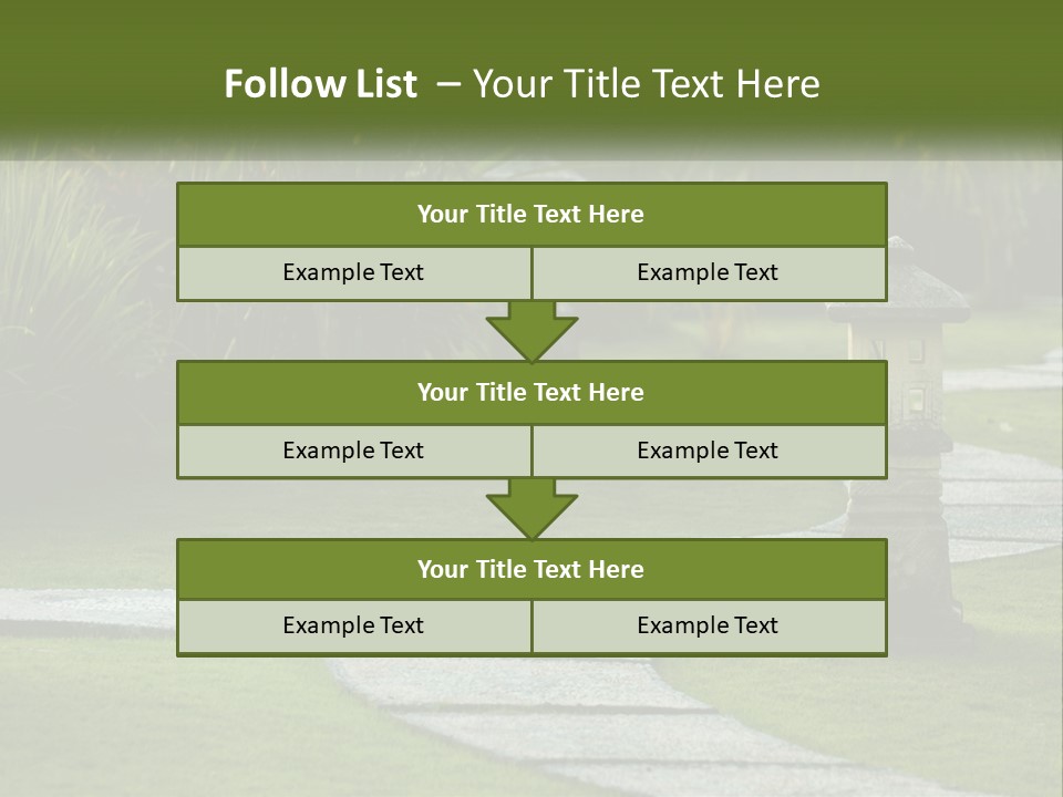 A Stone Path With A Lantern In The Middle Of It PowerPoint Template