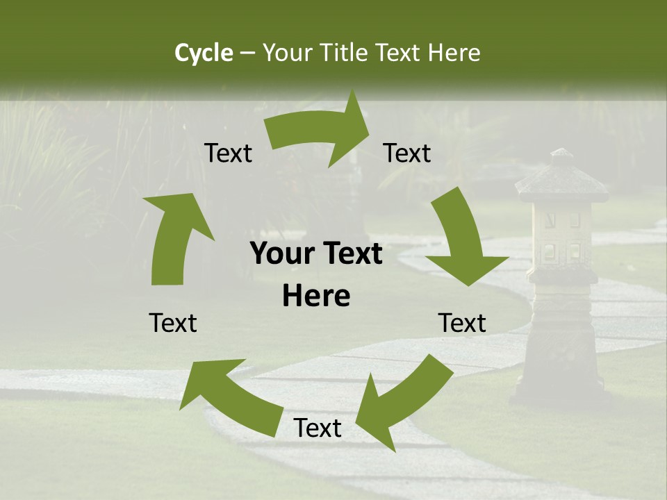 A Stone Path With A Lantern In The Middle Of It PowerPoint Template