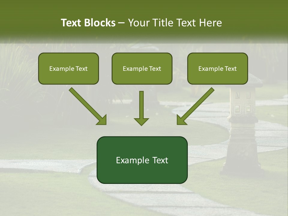 A Stone Path With A Lantern In The Middle Of It PowerPoint Template