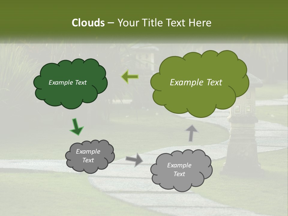 A Stone Path With A Lantern In The Middle Of It PowerPoint Template