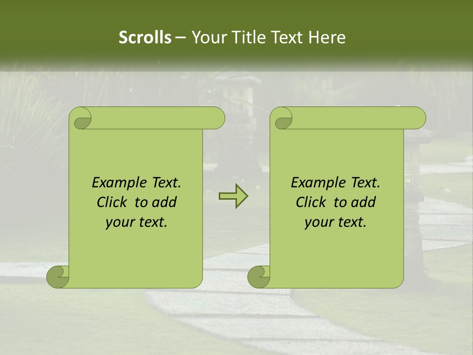 A Stone Path With A Lantern In The Middle Of It PowerPoint Template