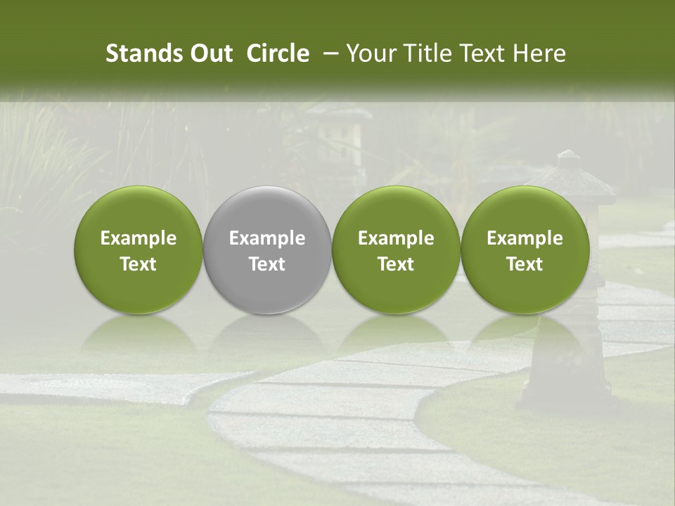 A Stone Path With A Lantern In The Middle Of It PowerPoint Template