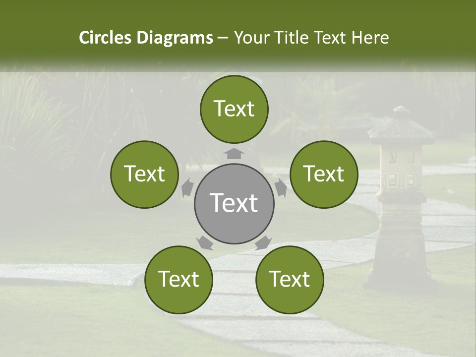 A Stone Path With A Lantern In The Middle Of It PowerPoint Template