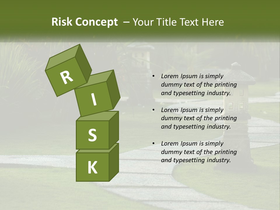 A Stone Path With A Lantern In The Middle Of It PowerPoint Template