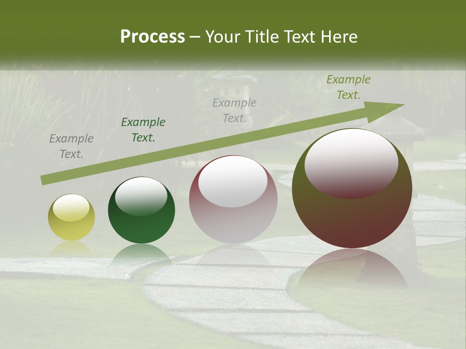 A Stone Path With A Lantern In The Middle Of It PowerPoint Template