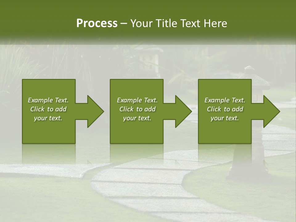 A Stone Path With A Lantern In The Middle Of It PowerPoint Template