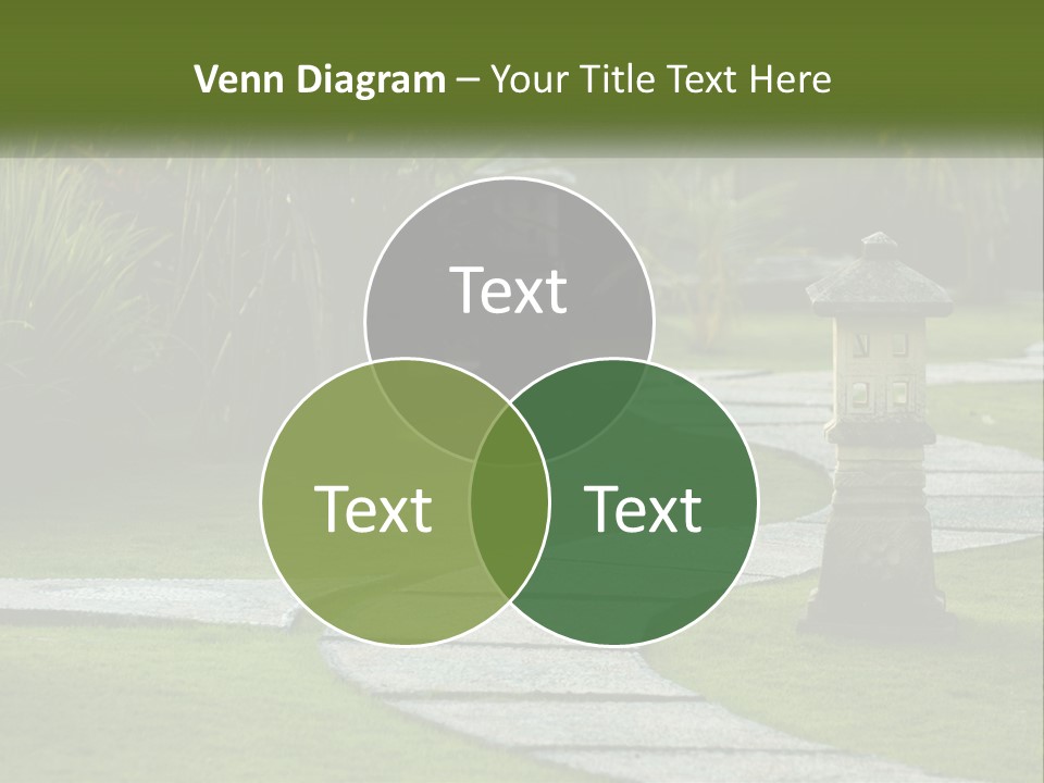 A Stone Path With A Lantern In The Middle Of It PowerPoint Template