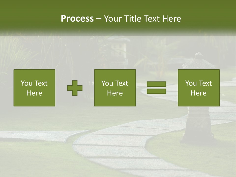 A Stone Path With A Lantern In The Middle Of It PowerPoint Template