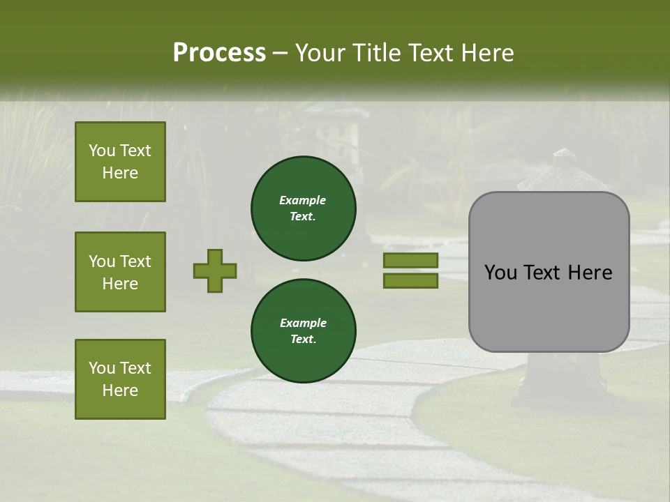 A Stone Path With A Lantern In The Middle Of It PowerPoint Template