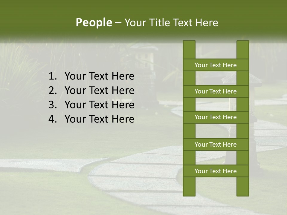 A Stone Path With A Lantern In The Middle Of It PowerPoint Template