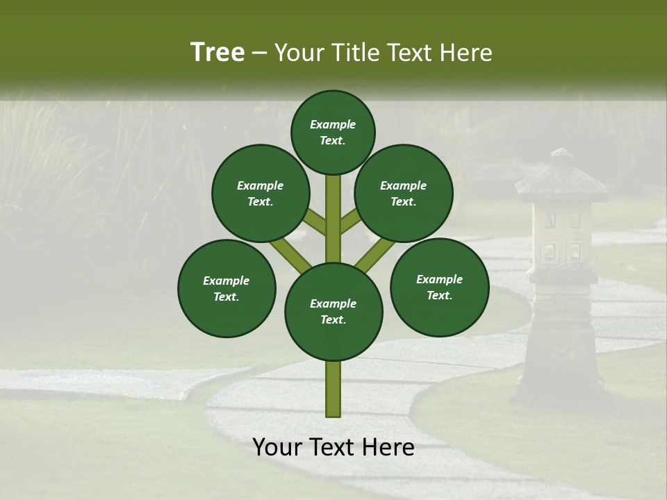 A Stone Path With A Lantern In The Middle Of It PowerPoint Template