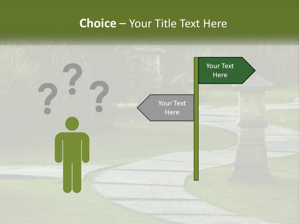 A Stone Path With A Lantern In The Middle Of It PowerPoint Template