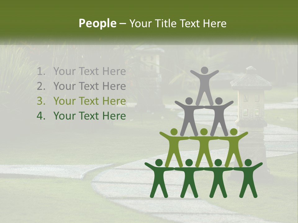 A Stone Path With A Lantern In The Middle Of It PowerPoint Template