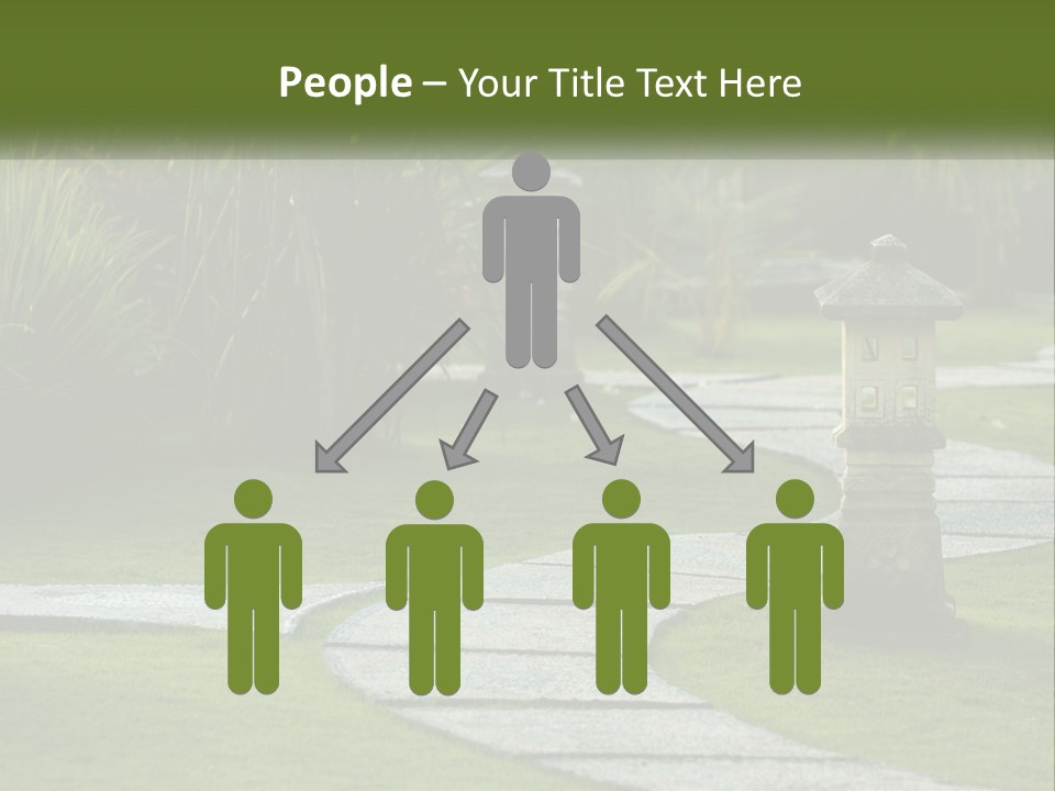 A Stone Path With A Lantern In The Middle Of It PowerPoint Template