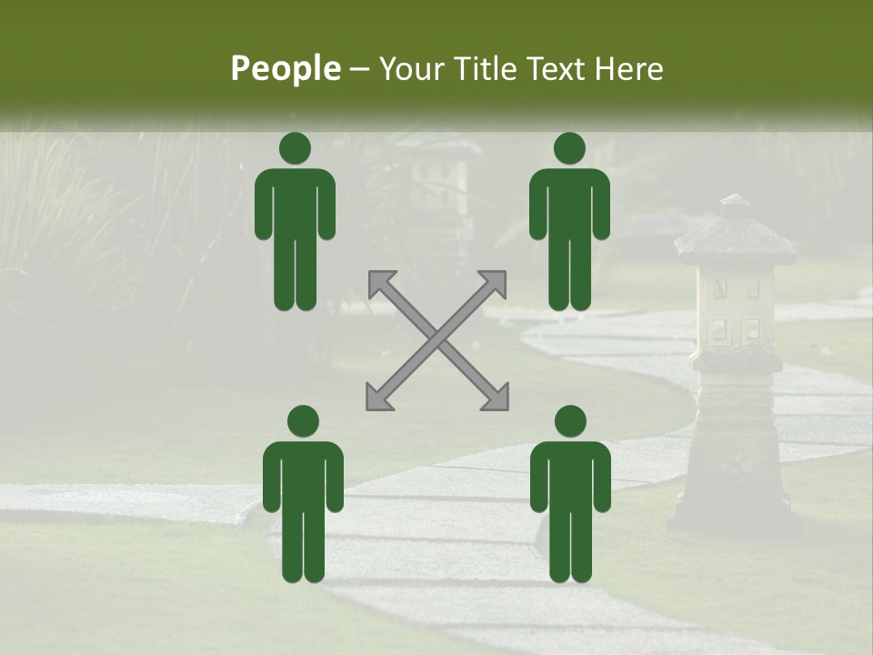 A Stone Path With A Lantern In The Middle Of It PowerPoint Template