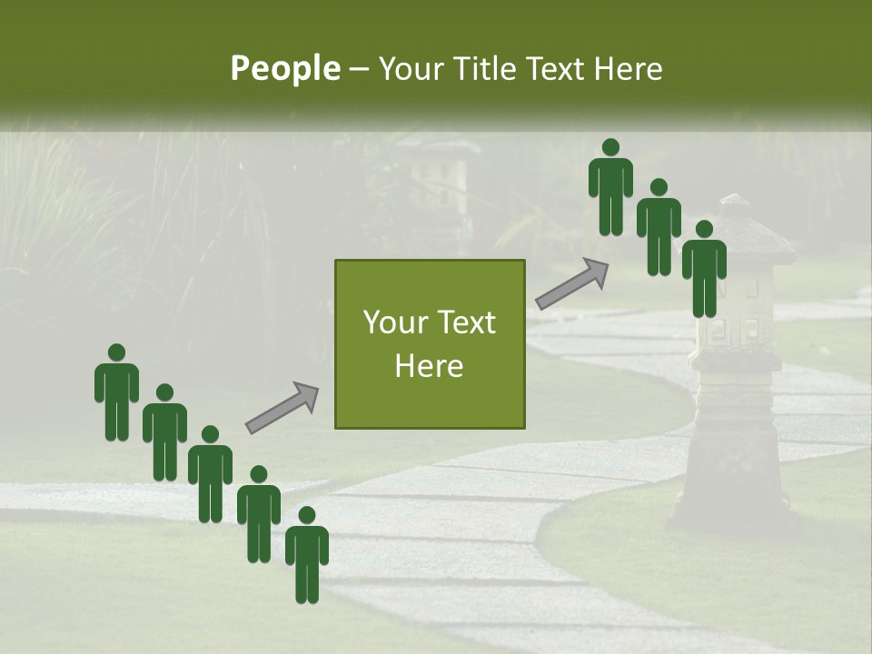 A Stone Path With A Lantern In The Middle Of It PowerPoint Template