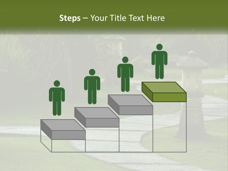 A Stone Path With A Lantern In The Middle Of It PowerPoint Template