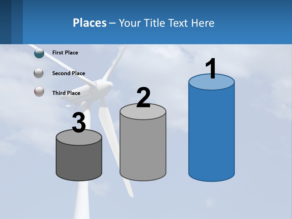 A Wind Turbine With A Blue Sky In The Background PowerPoint Template