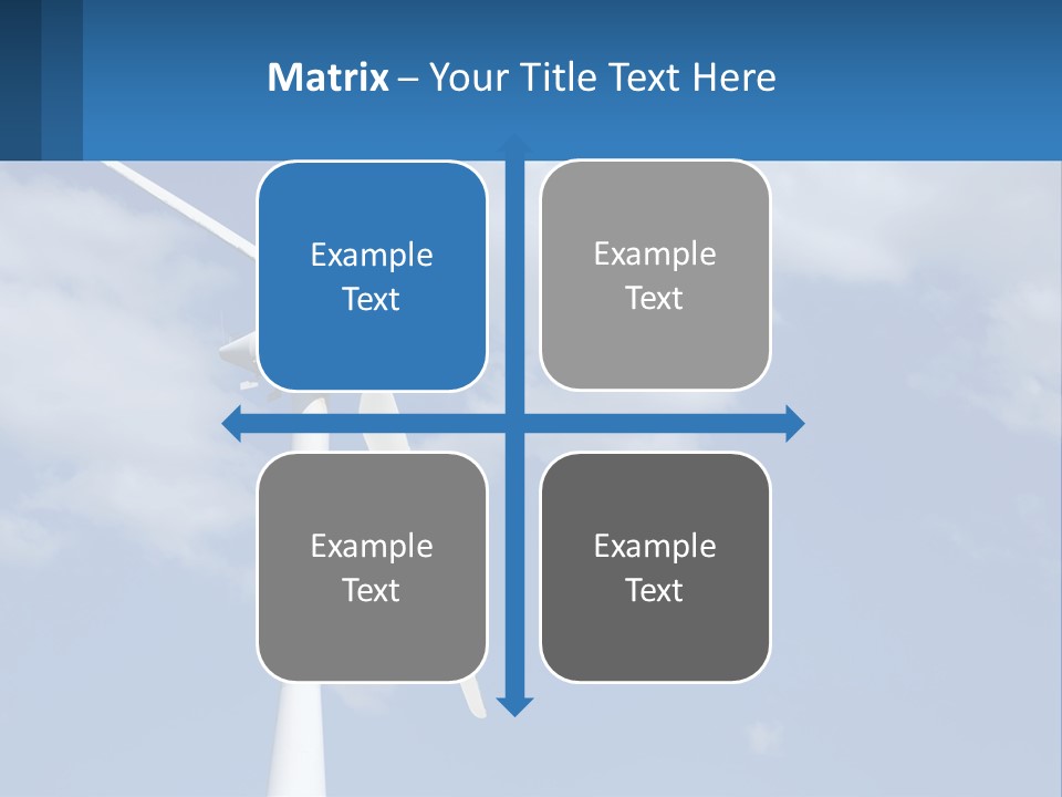 A Wind Turbine With A Blue Sky In The Background PowerPoint Template