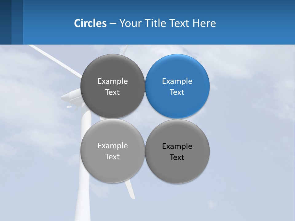 A Wind Turbine With A Blue Sky In The Background PowerPoint Template