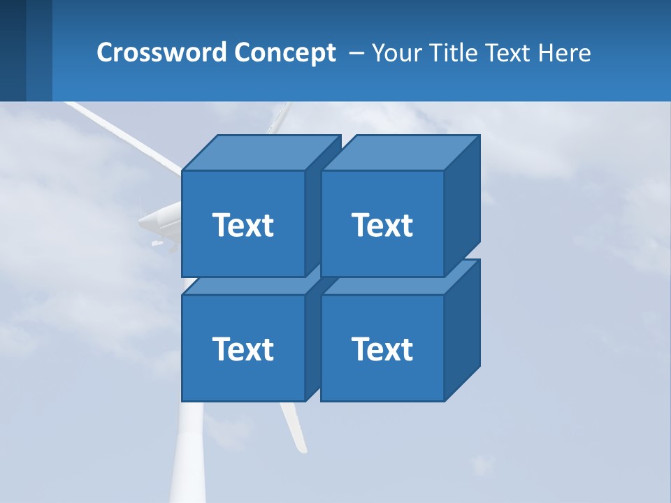 A Wind Turbine With A Blue Sky In The Background PowerPoint Template