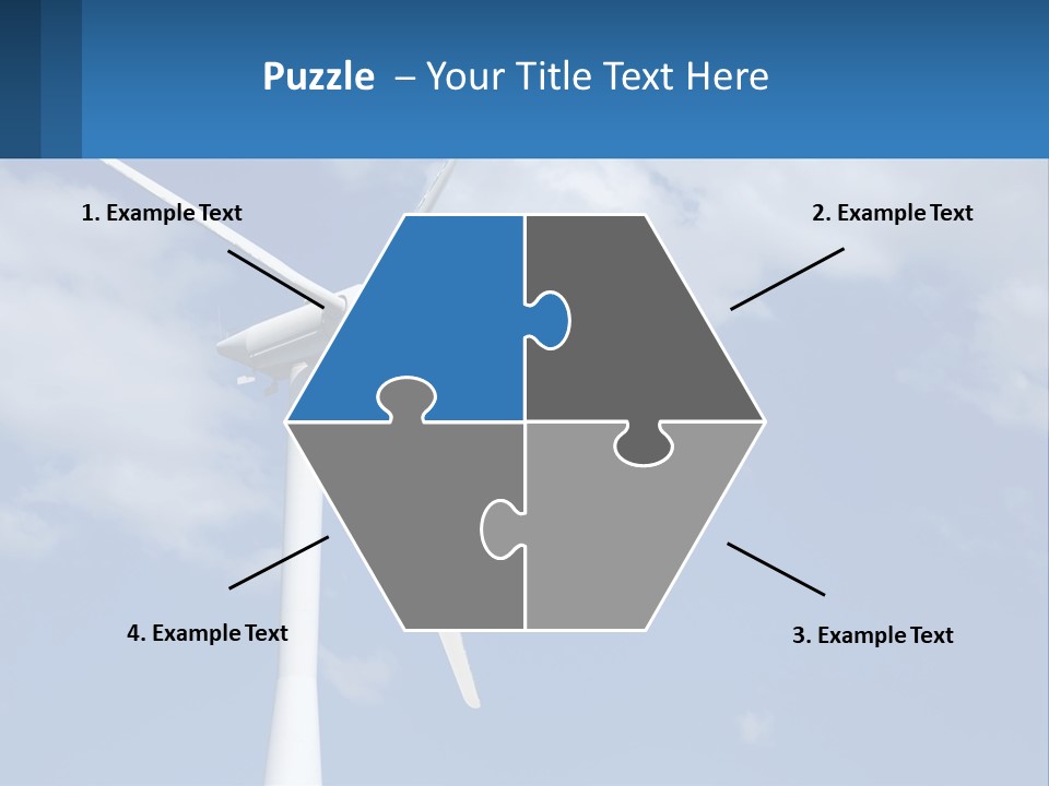 A Wind Turbine With A Blue Sky In The Background PowerPoint Template