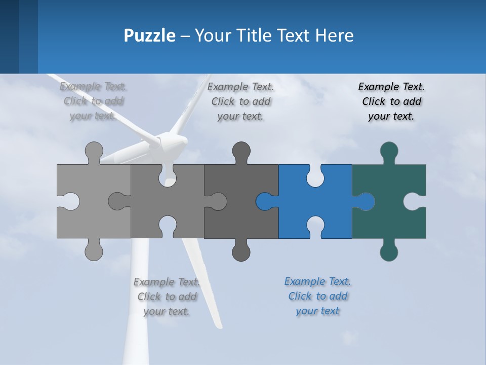 A Wind Turbine With A Blue Sky In The Background PowerPoint Template