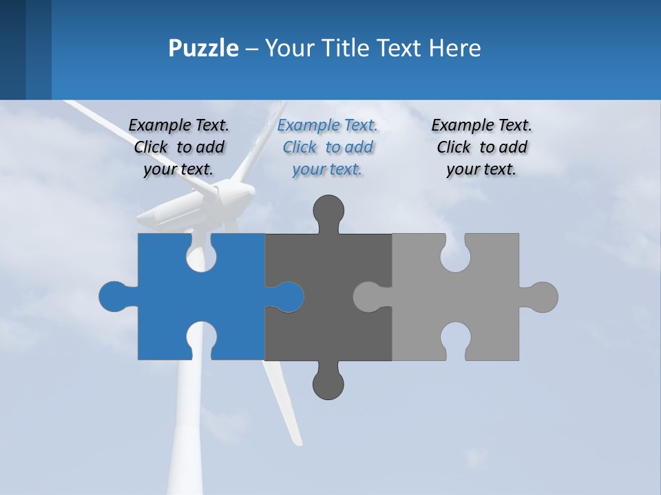 A Wind Turbine With A Blue Sky In The Background PowerPoint Template