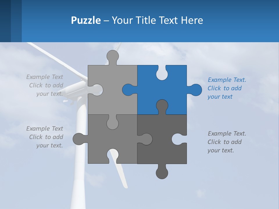 A Wind Turbine With A Blue Sky In The Background PowerPoint Template