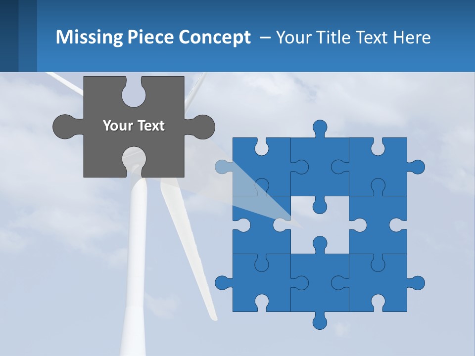 A Wind Turbine With A Blue Sky In The Background PowerPoint Template