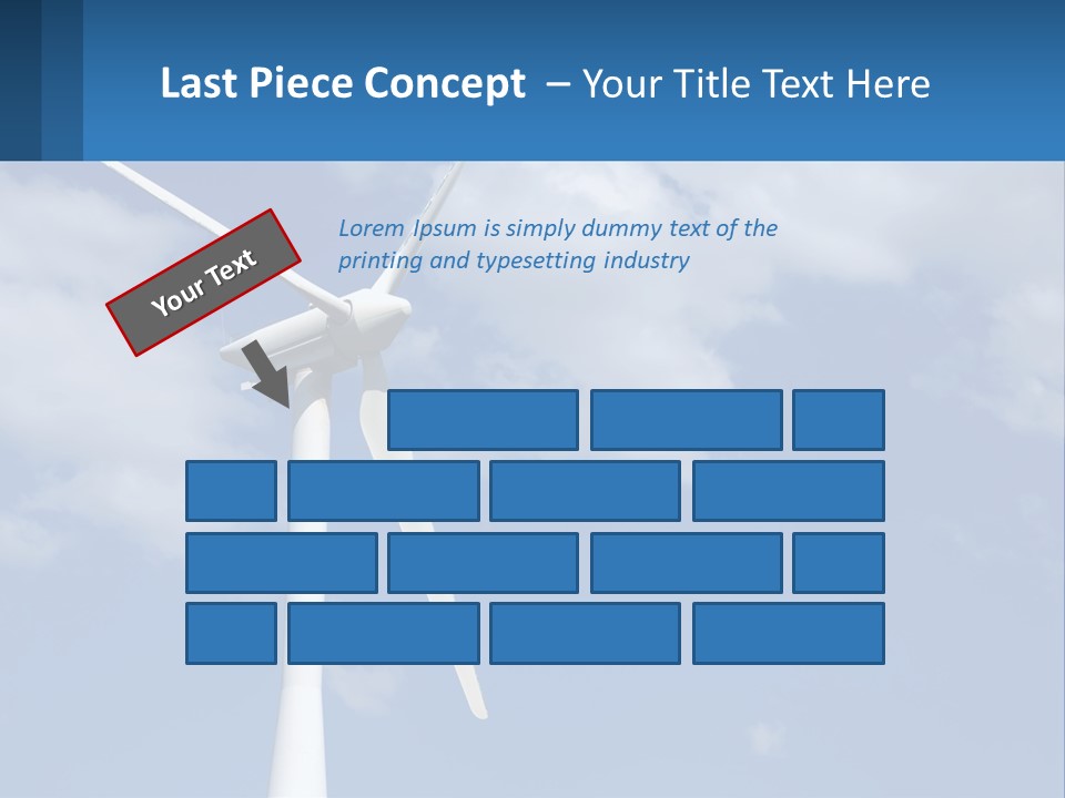 A Wind Turbine With A Blue Sky In The Background PowerPoint Template