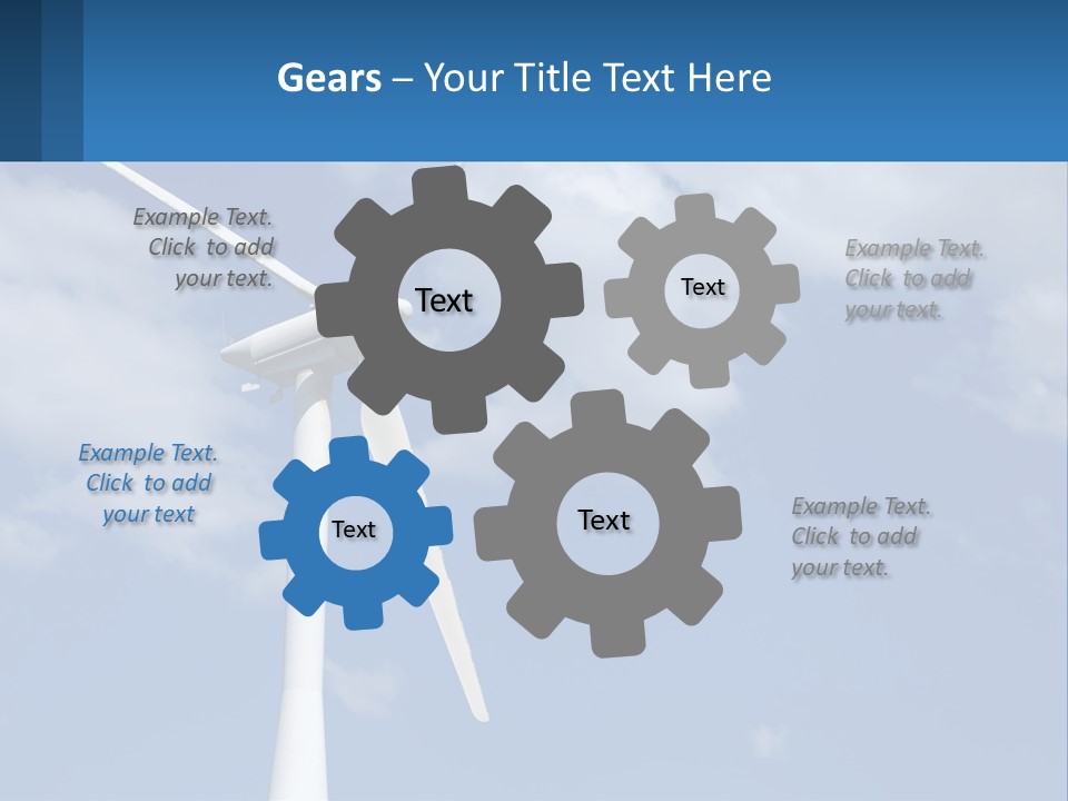 A Wind Turbine With A Blue Sky In The Background PowerPoint Template