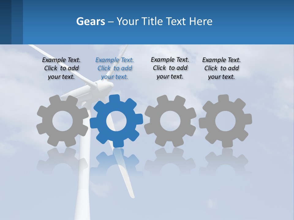 A Wind Turbine With A Blue Sky In The Background PowerPoint Template