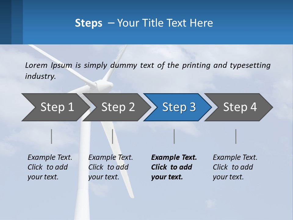A Wind Turbine With A Blue Sky In The Background PowerPoint Template