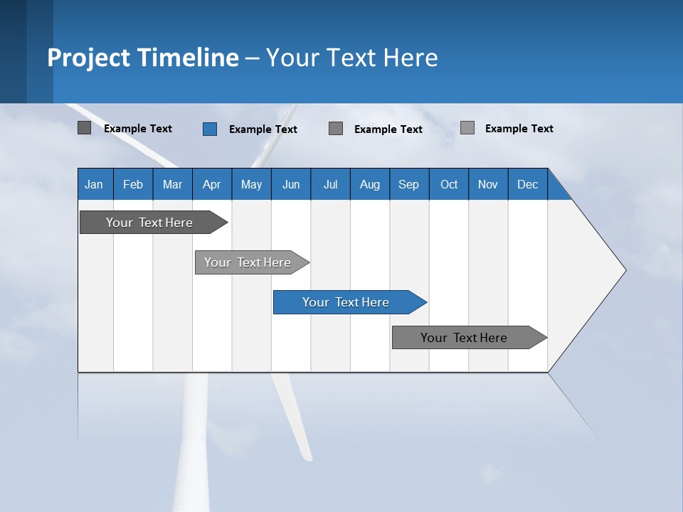 A Wind Turbine With A Blue Sky In The Background PowerPoint Template
