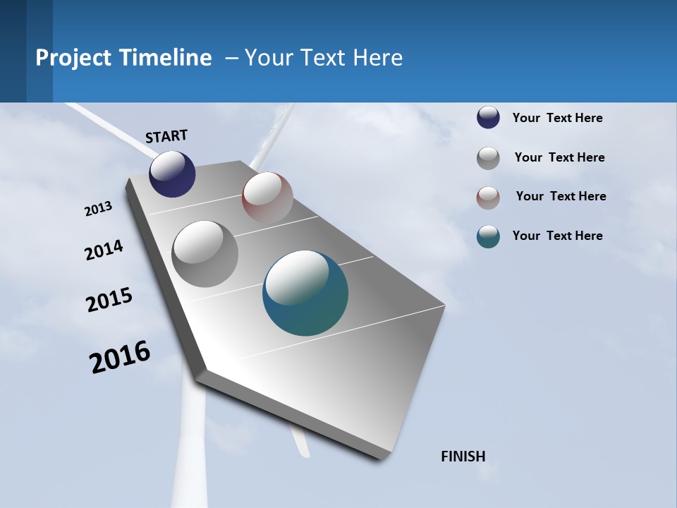 A Wind Turbine With A Blue Sky In The Background PowerPoint Template