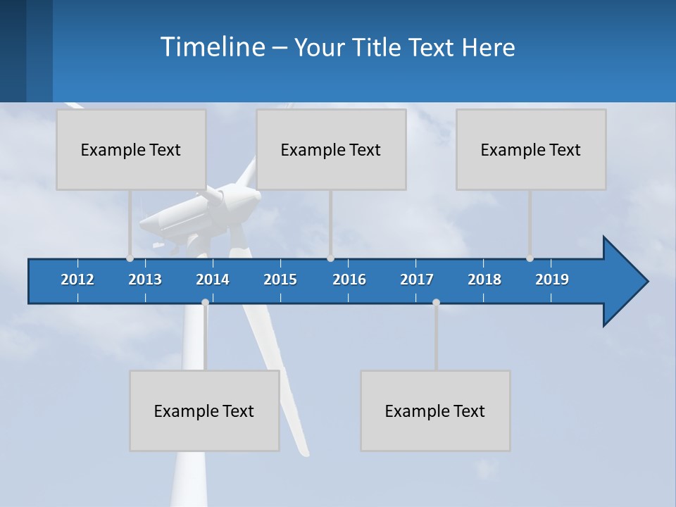 A Wind Turbine With A Blue Sky In The Background PowerPoint Template