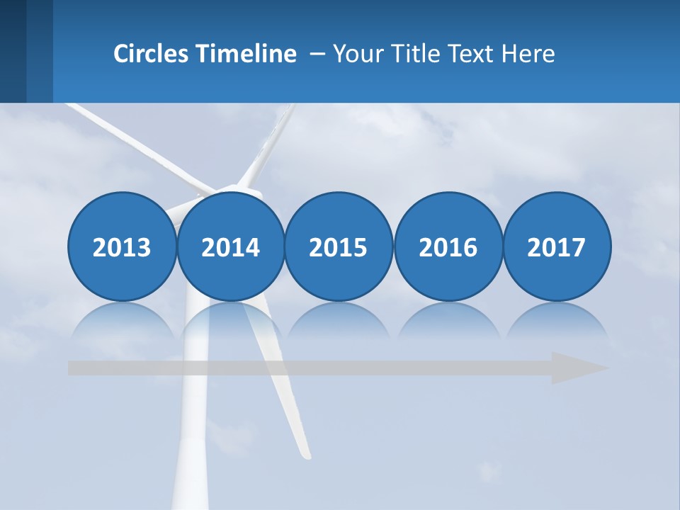 A Wind Turbine With A Blue Sky In The Background PowerPoint Template