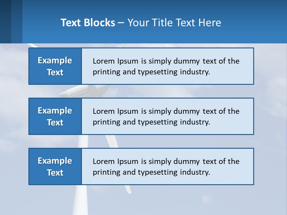 A Wind Turbine With A Blue Sky In The Background PowerPoint Template