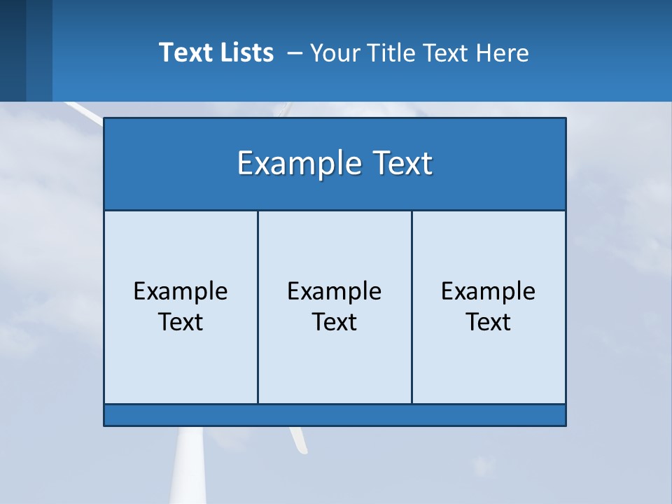 A Wind Turbine With A Blue Sky In The Background PowerPoint Template