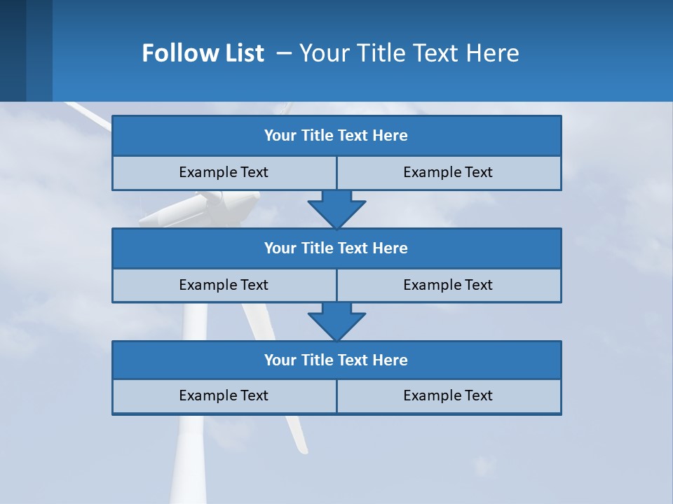 A Wind Turbine With A Blue Sky In The Background PowerPoint Template