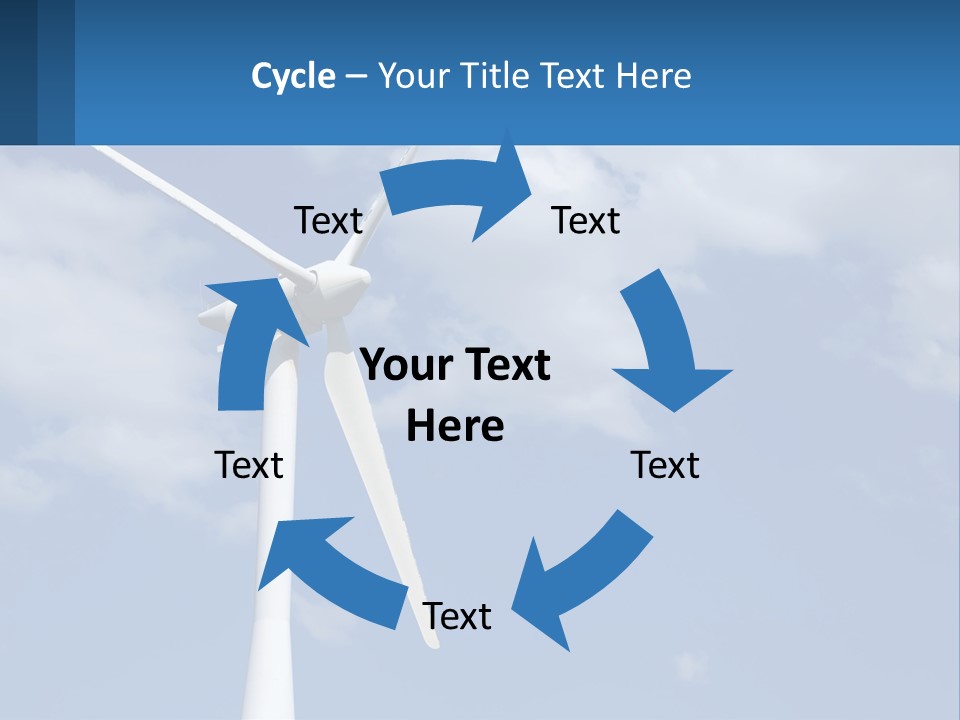 A Wind Turbine With A Blue Sky In The Background PowerPoint Template