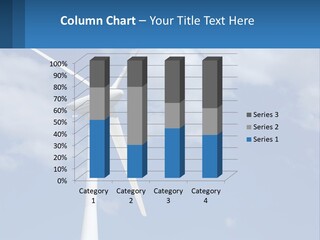 A Wind Turbine With A Blue Sky In The Background PowerPoint Template