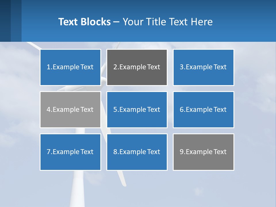 A Wind Turbine With A Blue Sky In The Background PowerPoint Template