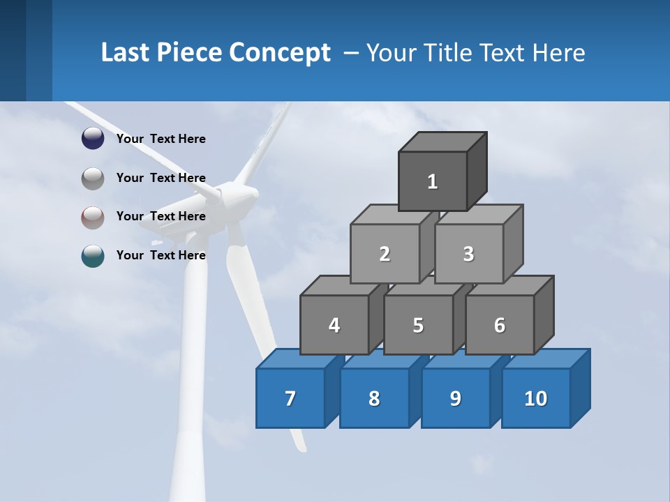 A Wind Turbine With A Blue Sky In The Background PowerPoint Template