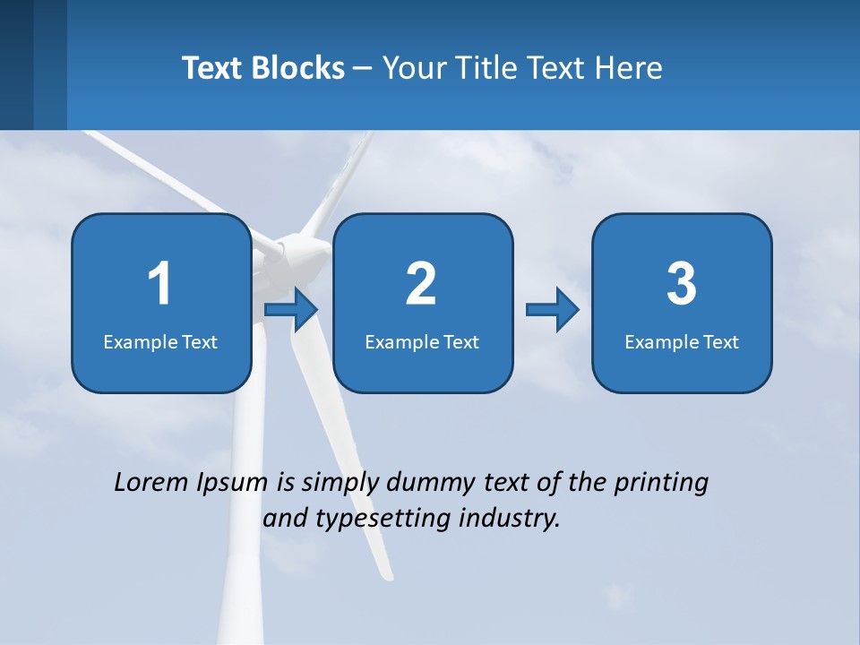 A Wind Turbine With A Blue Sky In The Background PowerPoint Template